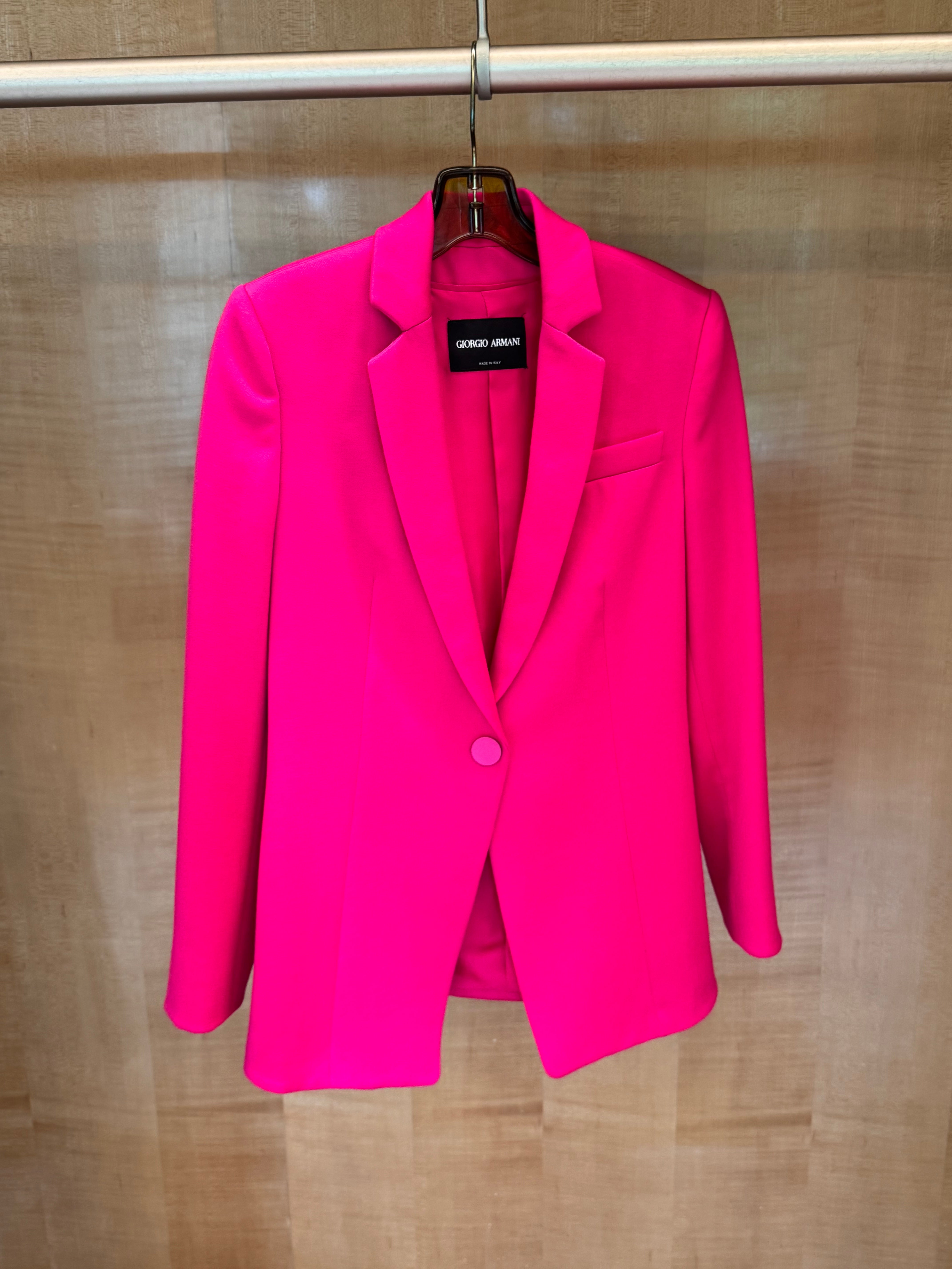 Tuxedo Hot Pink Wool Suit