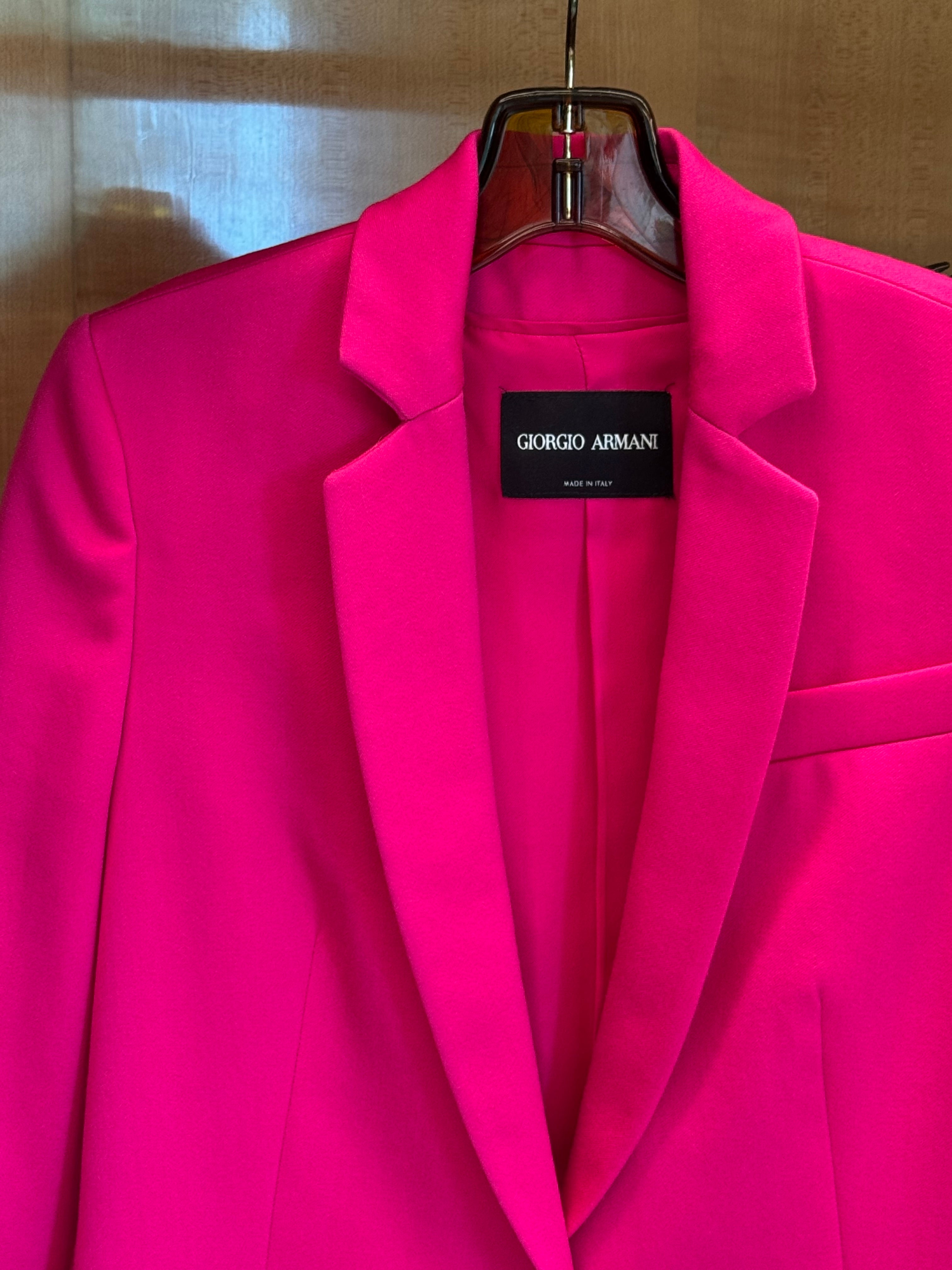 Tuxedo Hot Pink Wool Suit