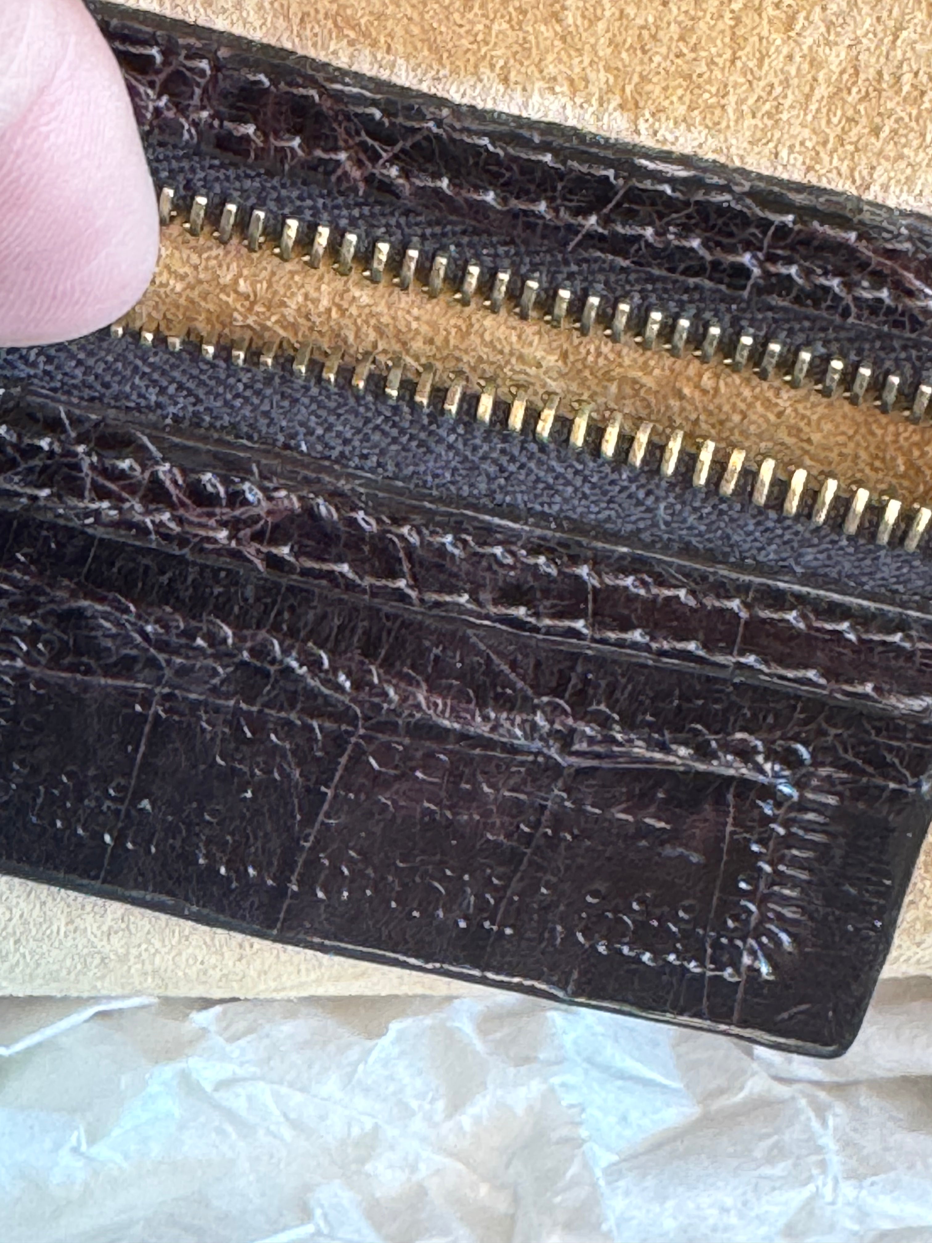 Chocolate Brown Crocodile Bag