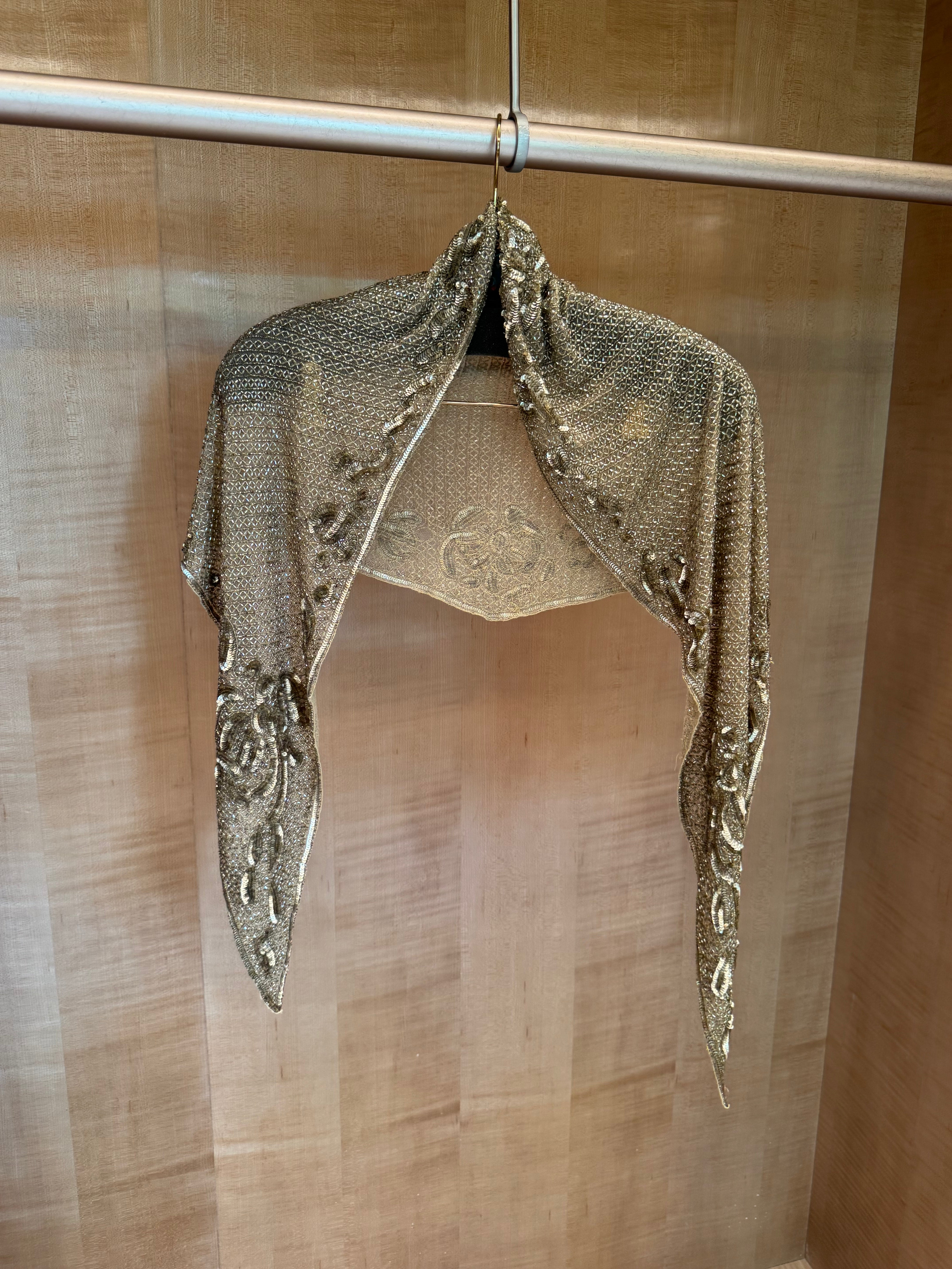 Purple Label Beaded Scarf