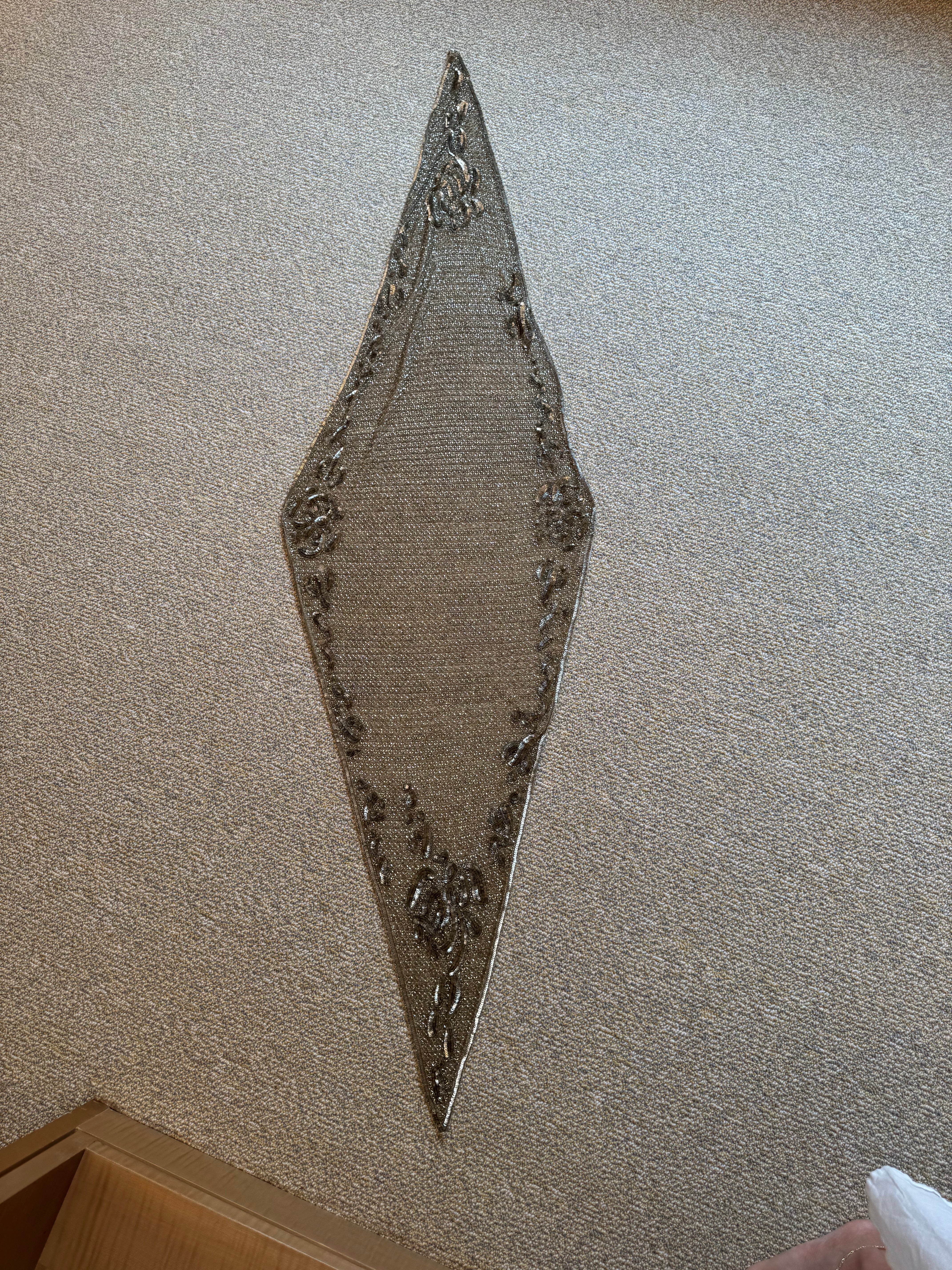 Purple Label Beaded Scarf