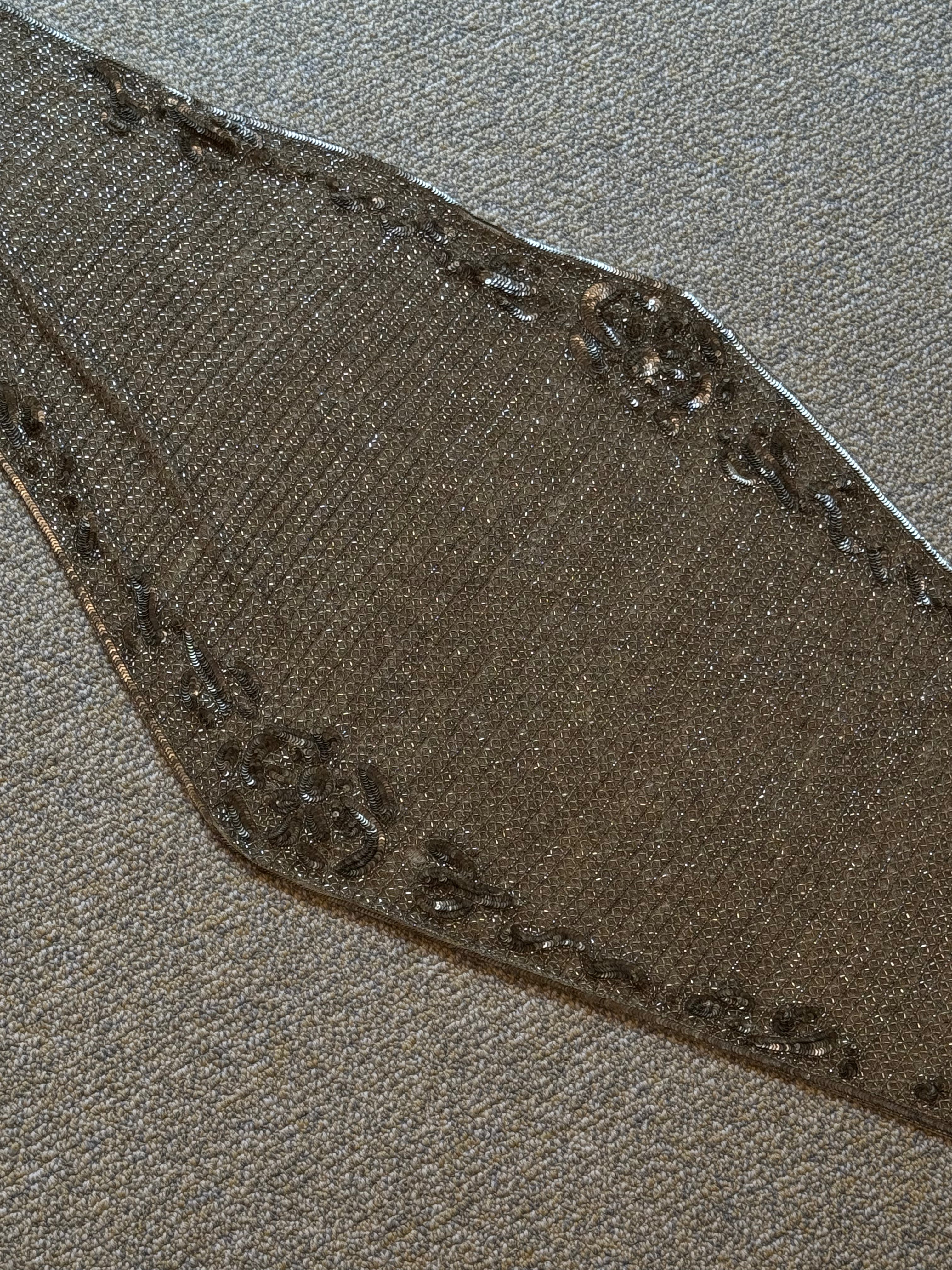 Purple Label Beaded Scarf