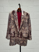 Floral Print Sequins Suit