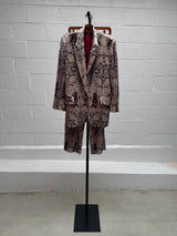Floral Print Sequins Suit