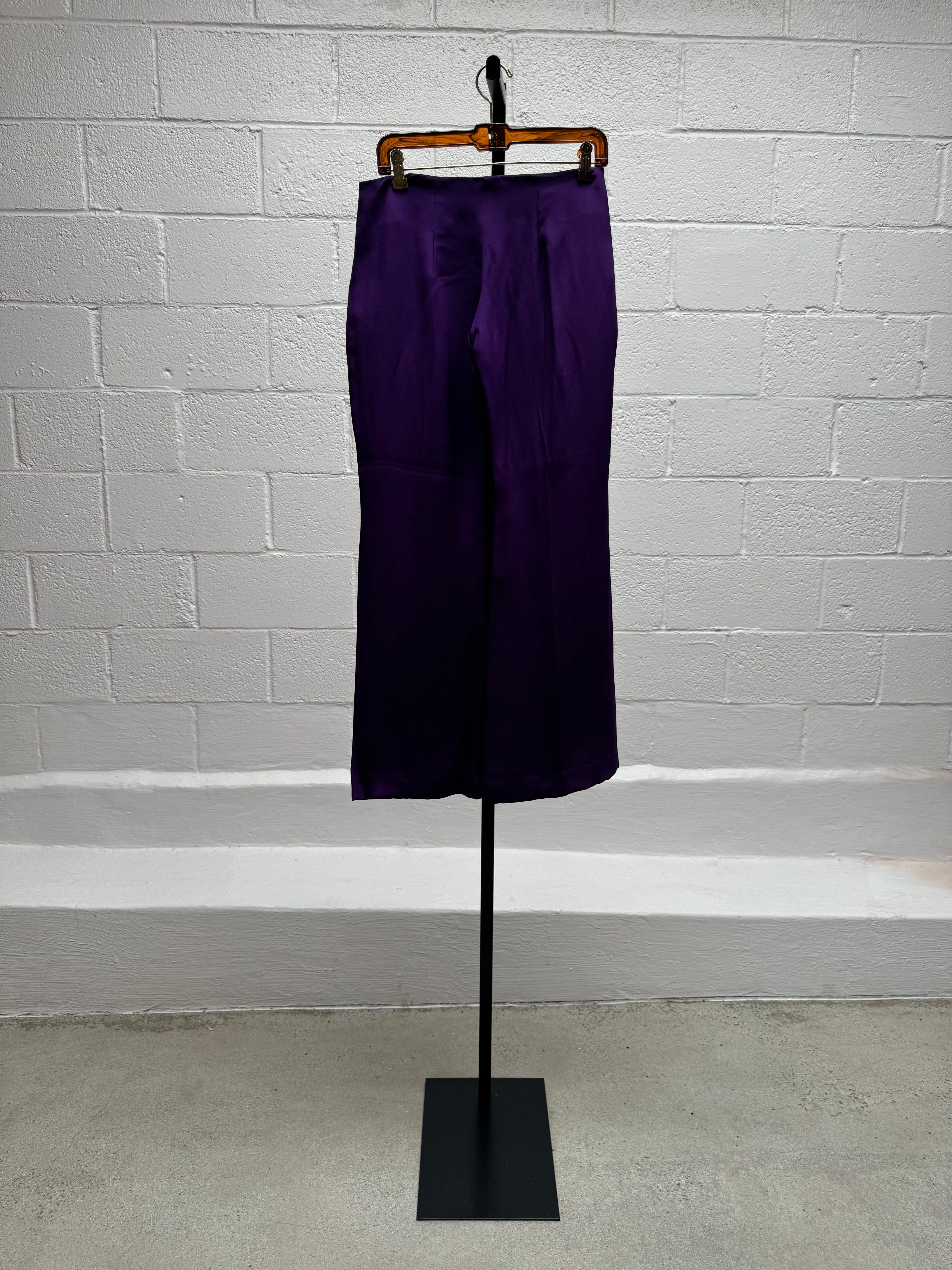 Purple and Gold Silk Suit Set