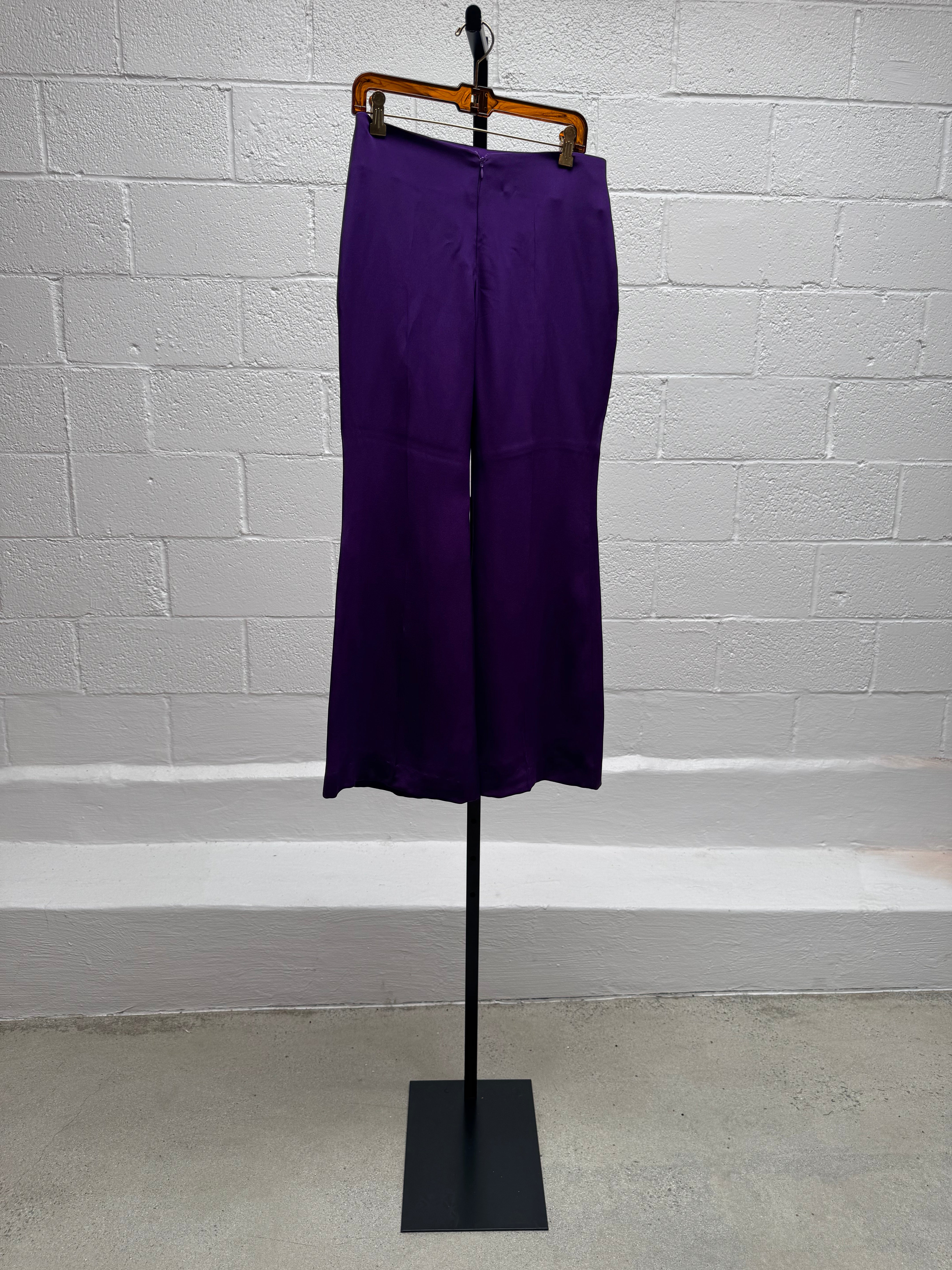 Purple and Gold Silk Suit Set