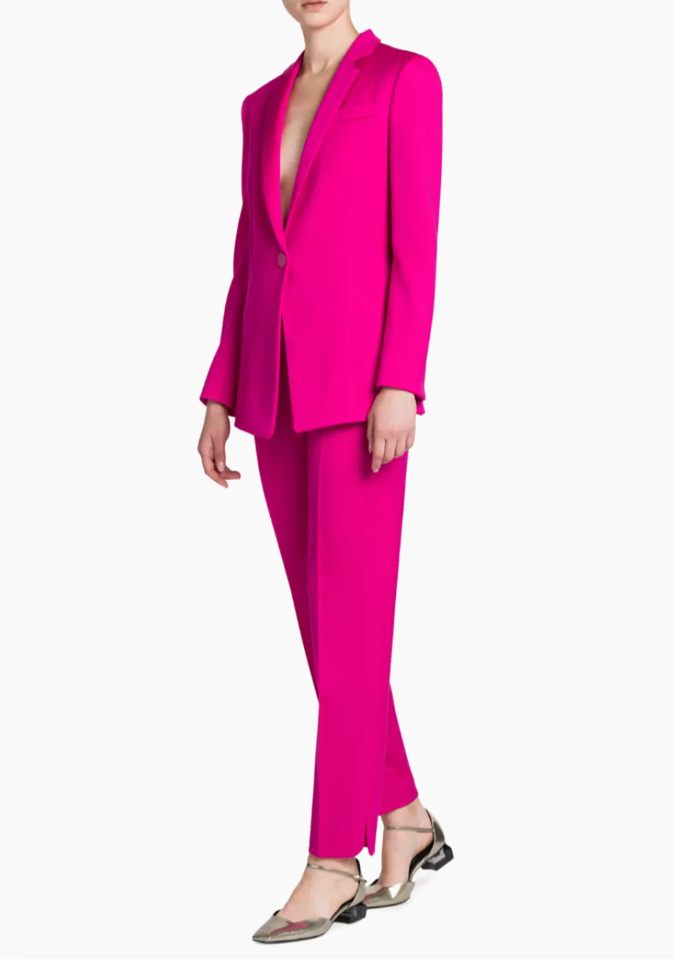 Tuxedo Hot Pink Wool Suit