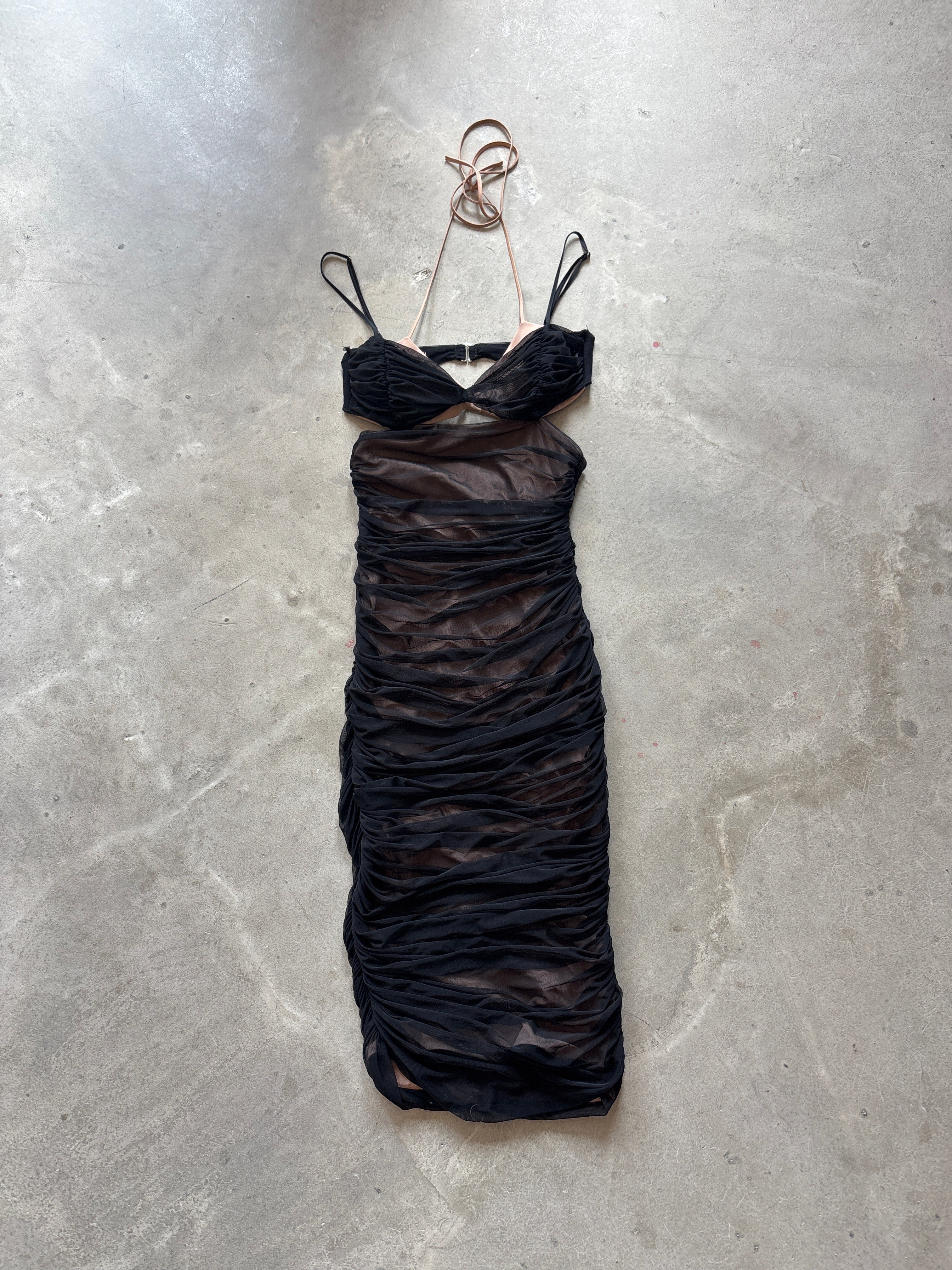 Black Ruched Dress