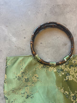 Vintage Green Brocade Bag