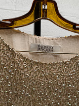 Gold Asymentrical sequins dress