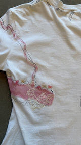 White Lingerie Print T-Shirt