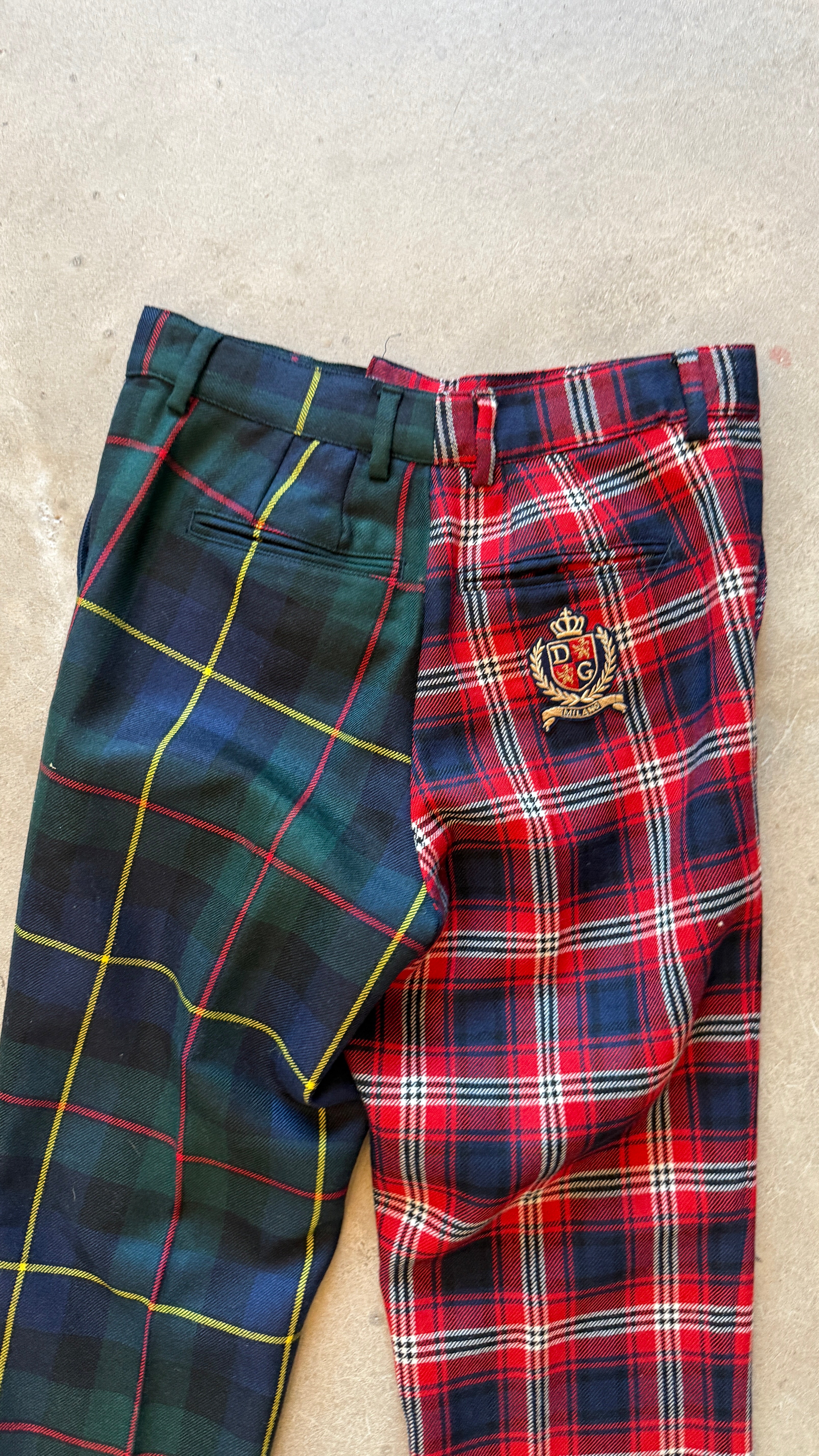 Red and Green Tartan Trousers