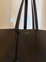 Shopping Large Leather Tote - Dark Green
