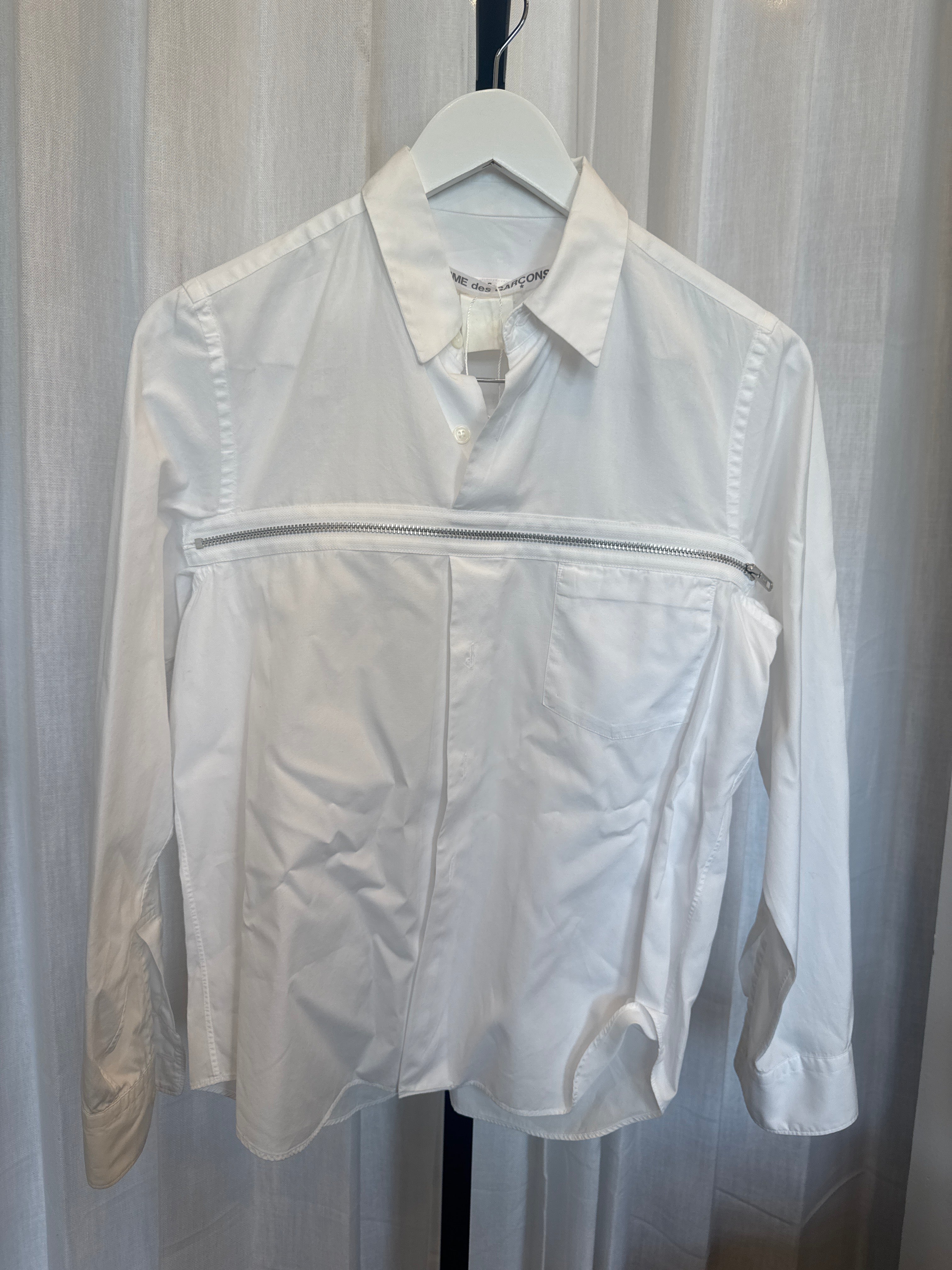 White Shirt with Zip