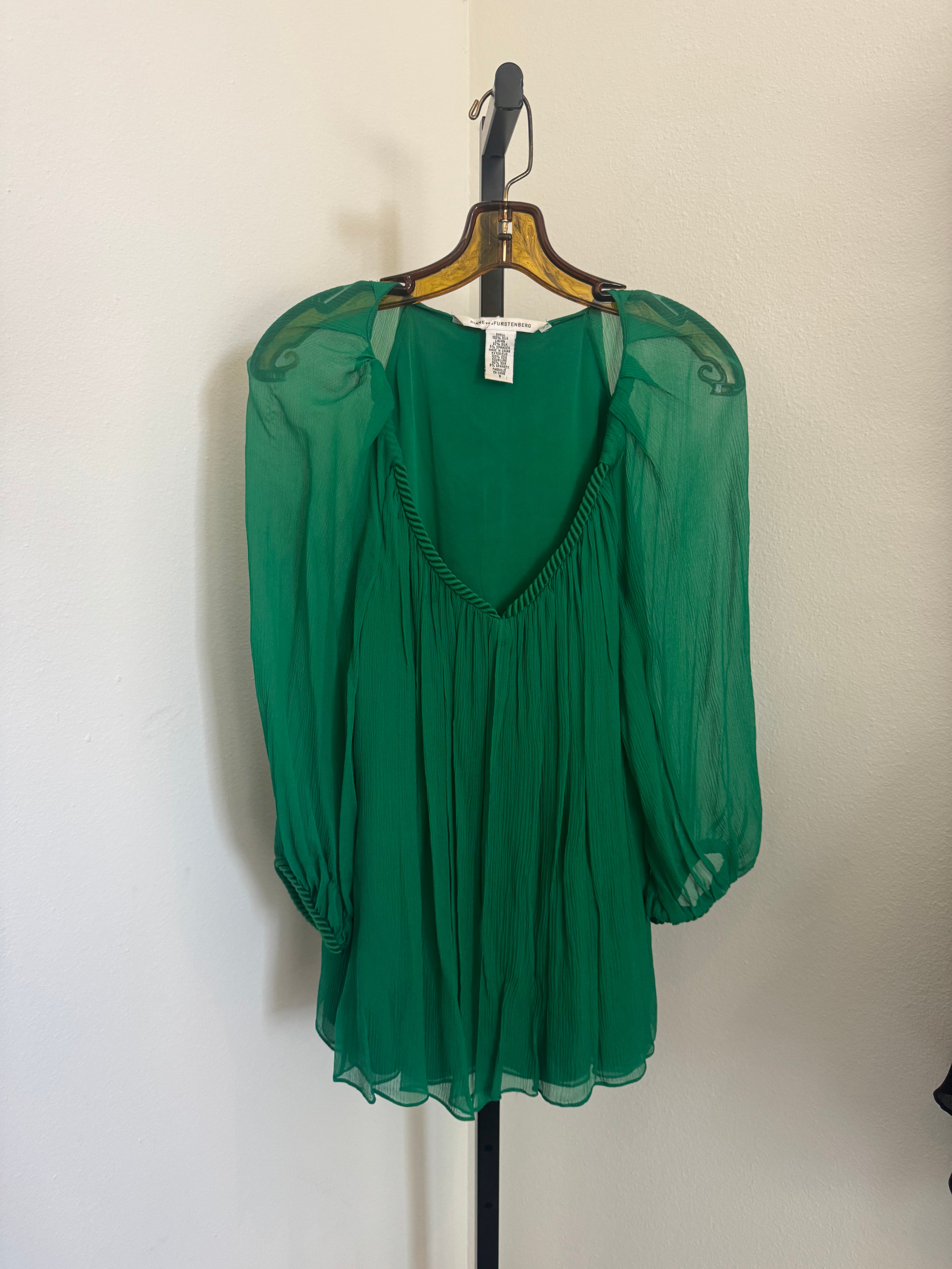 Green Chiffon Top