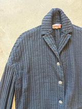 Vintage Black Jacket w/ Silver Buttons