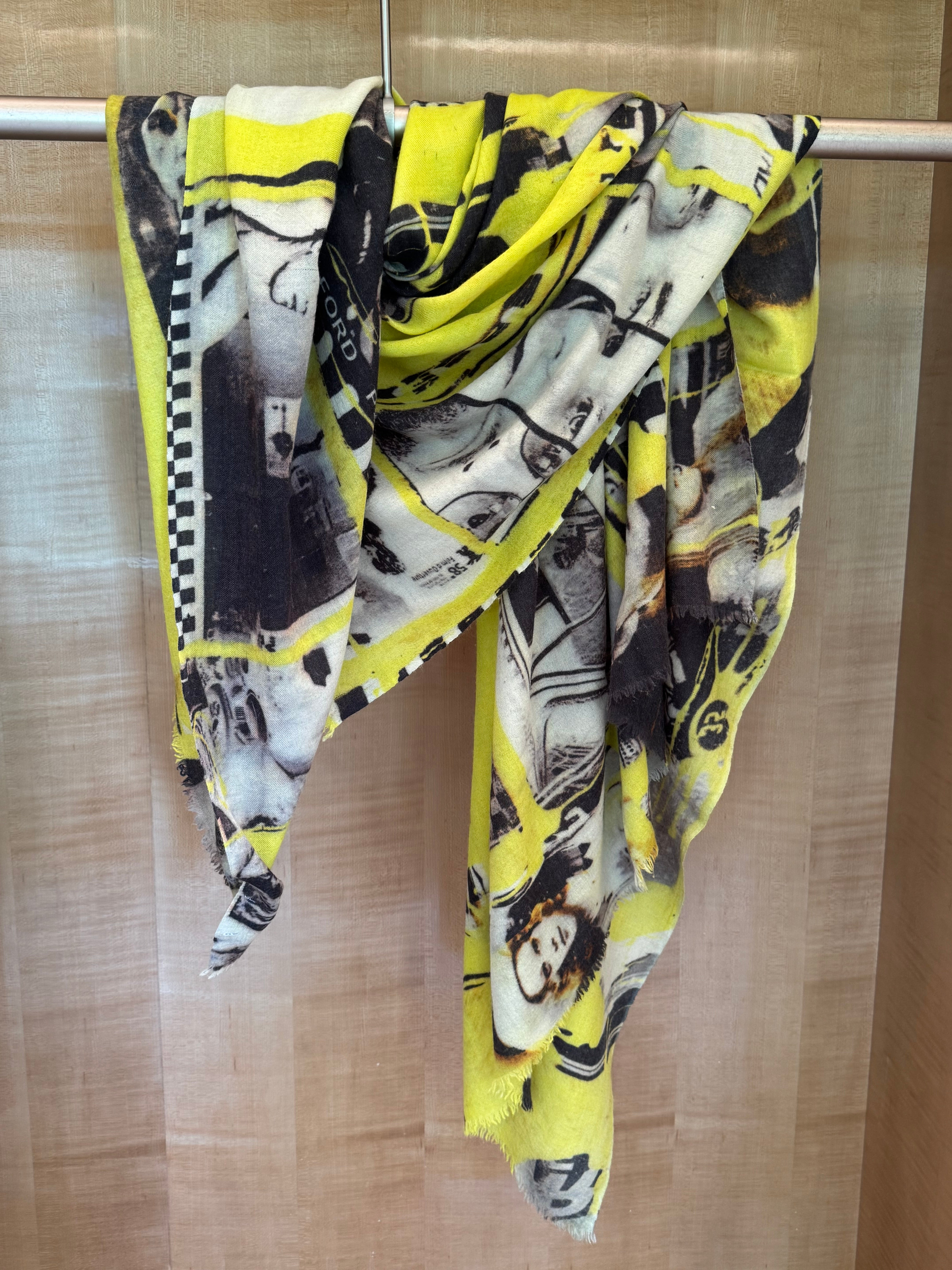 Neon Print Cashmere Scarf