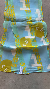 Vintage Blue Yellow Scarf
