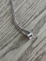 Zero 1 18 kt white gold mini pendant necklace with chain