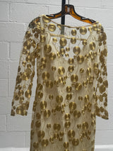 Gold Swirl Embroidered Gown