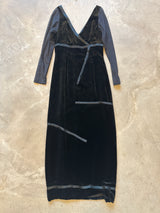 Black Velvet Couture Dress