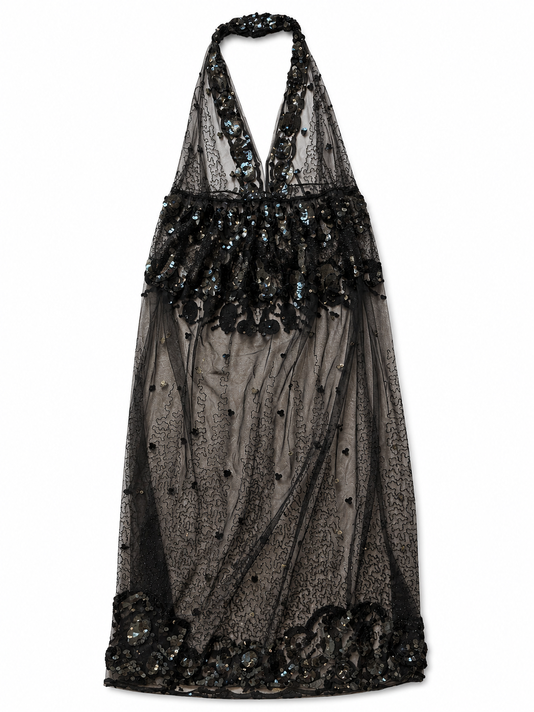 Vintage Black Beaded Dress