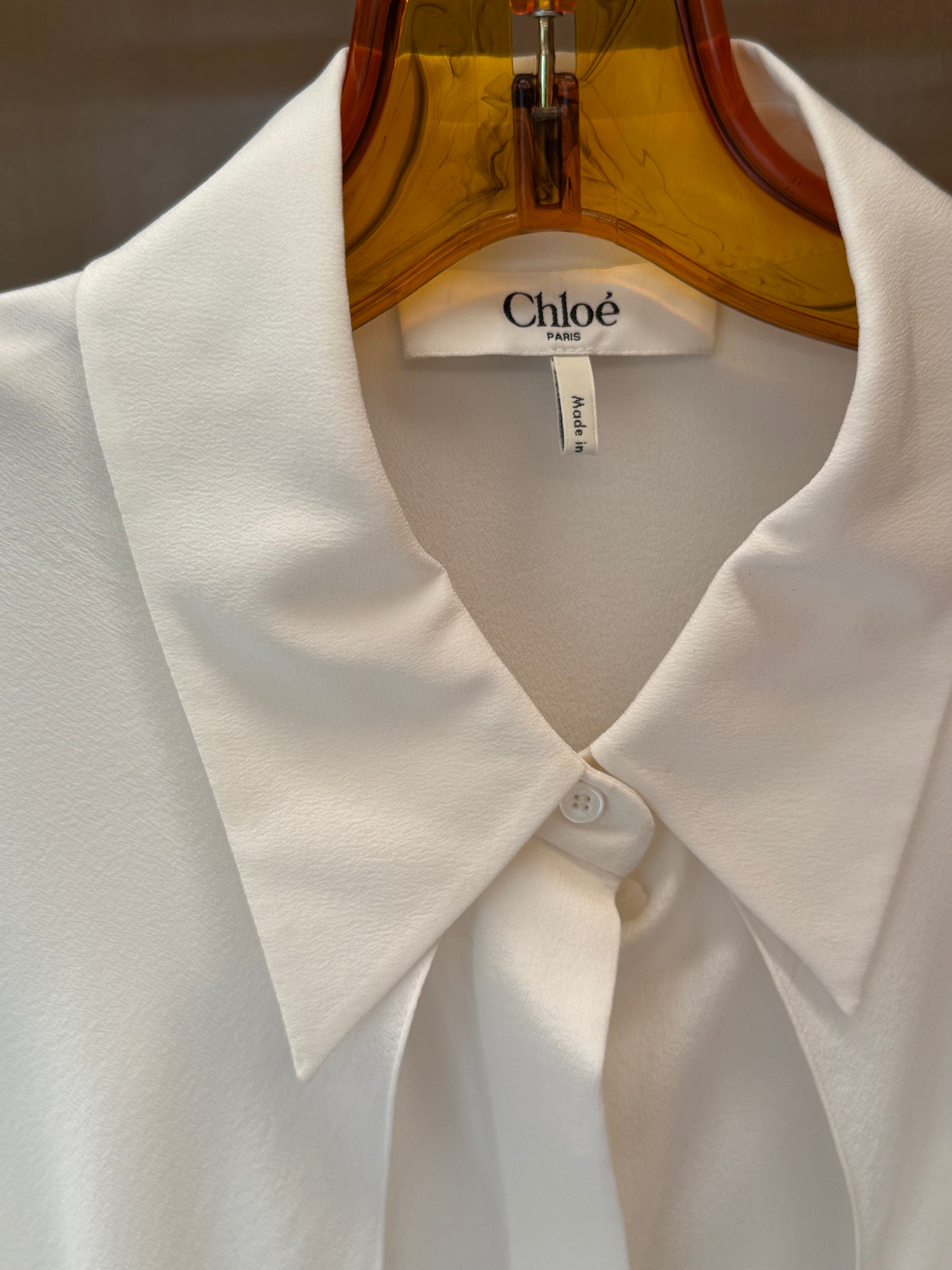 Knotted Heritage Cape Blouse in Silk