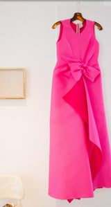 Fuchsia Gown with Bows