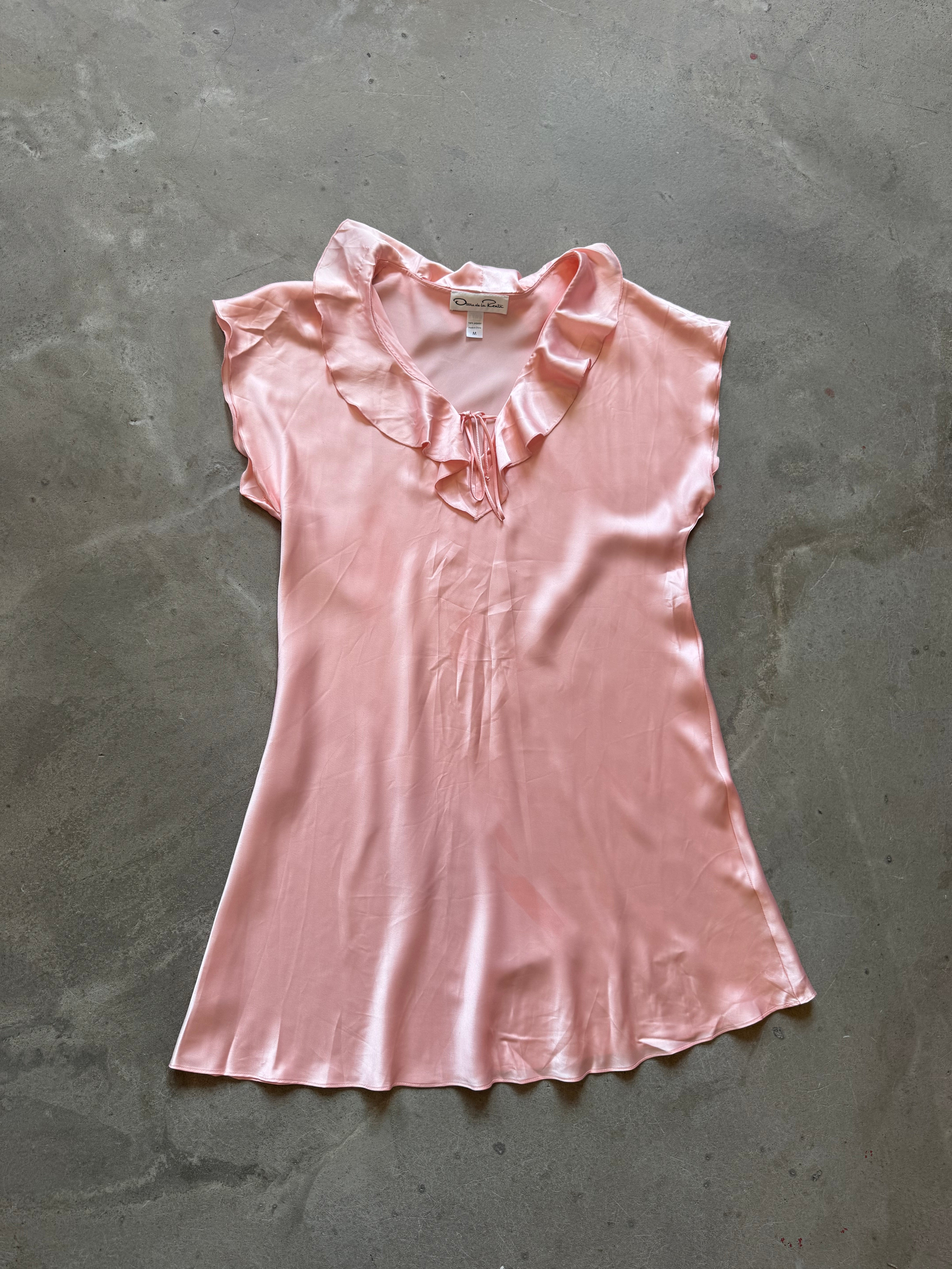 Mini Silky Ruffle Dress