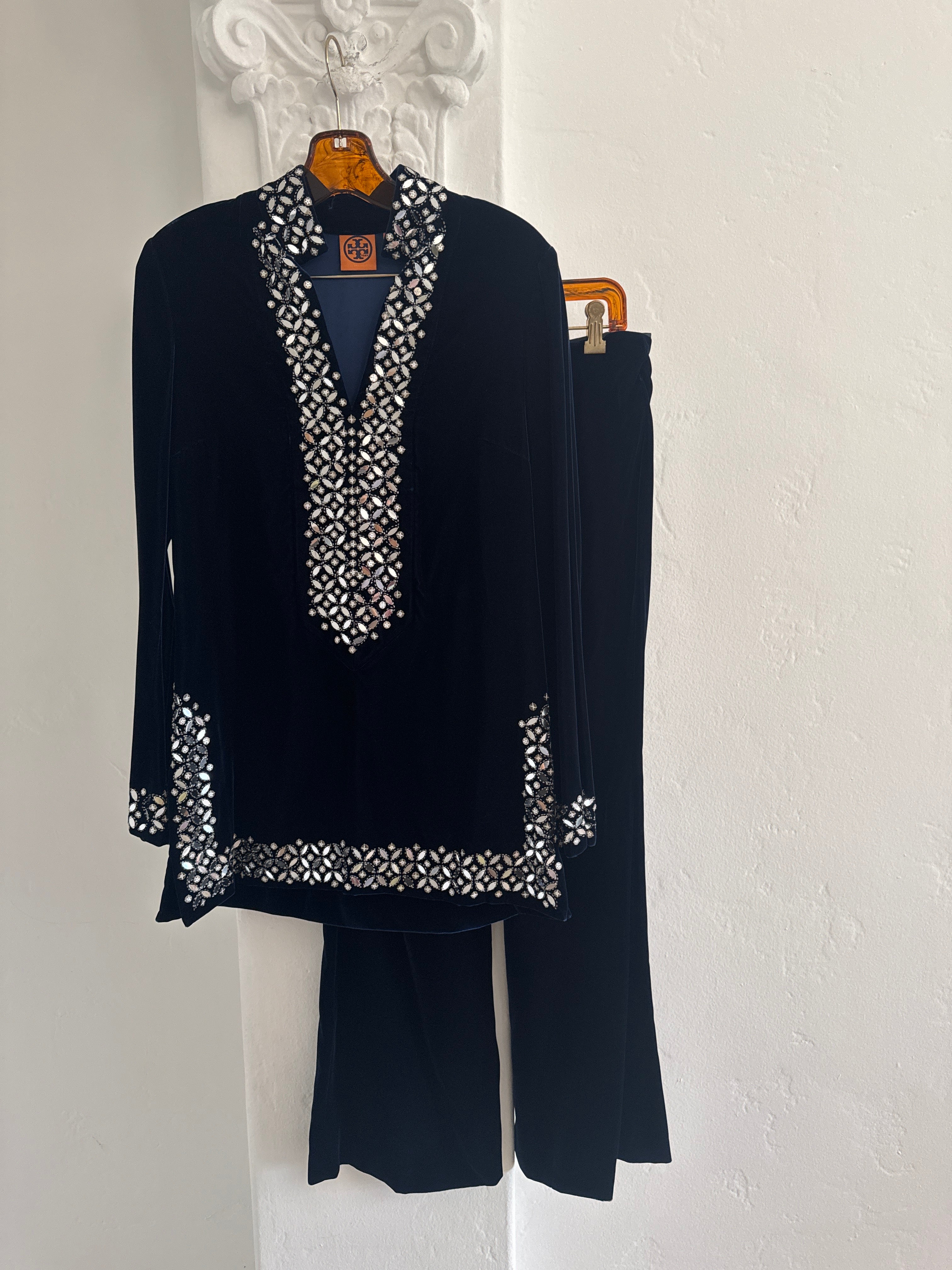 Two Piece Velvet Tunic and Pant