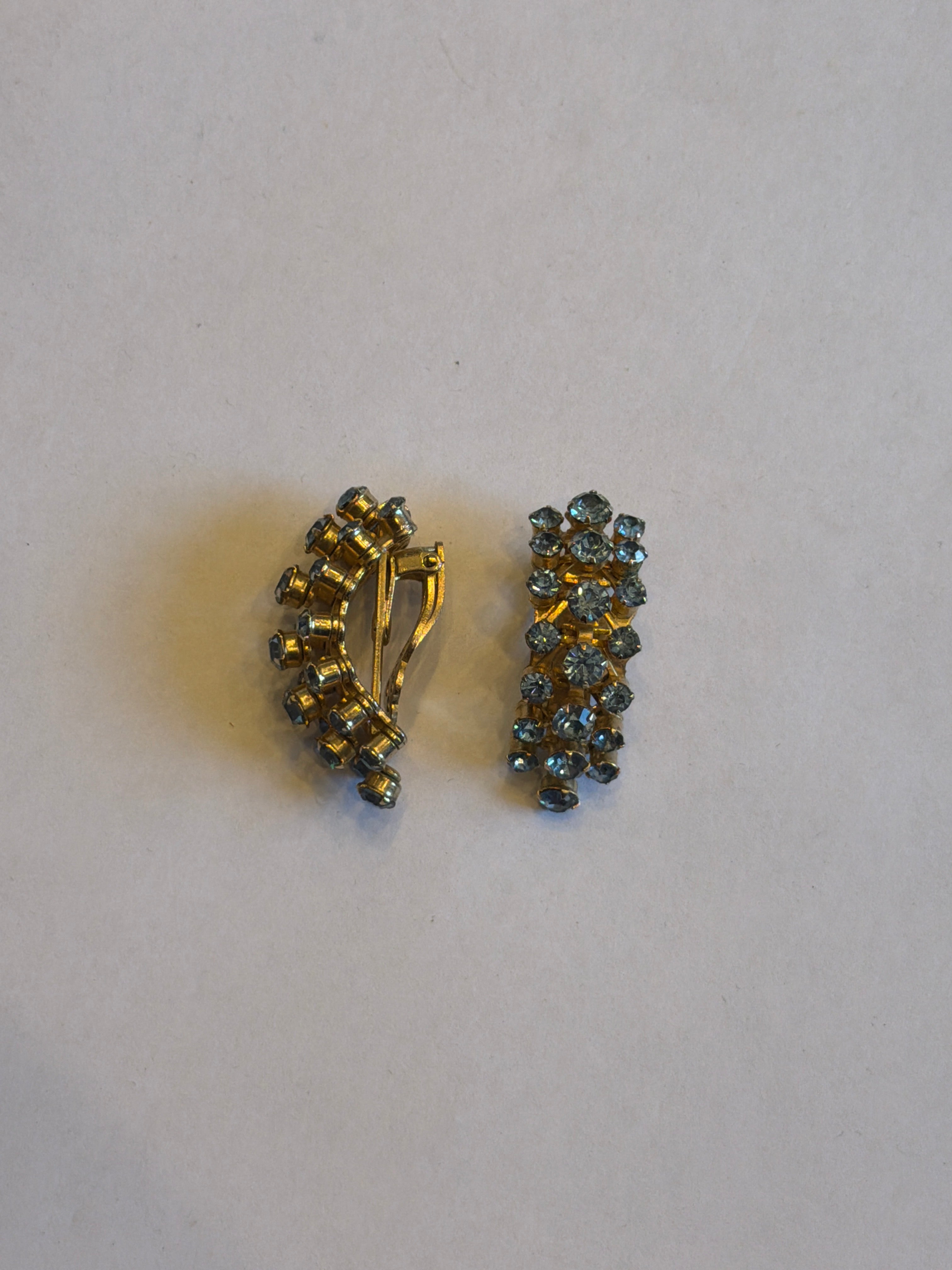 Blue Diamanté Studded Earrings