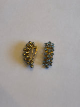 Blue Diamanté Studded Earrings