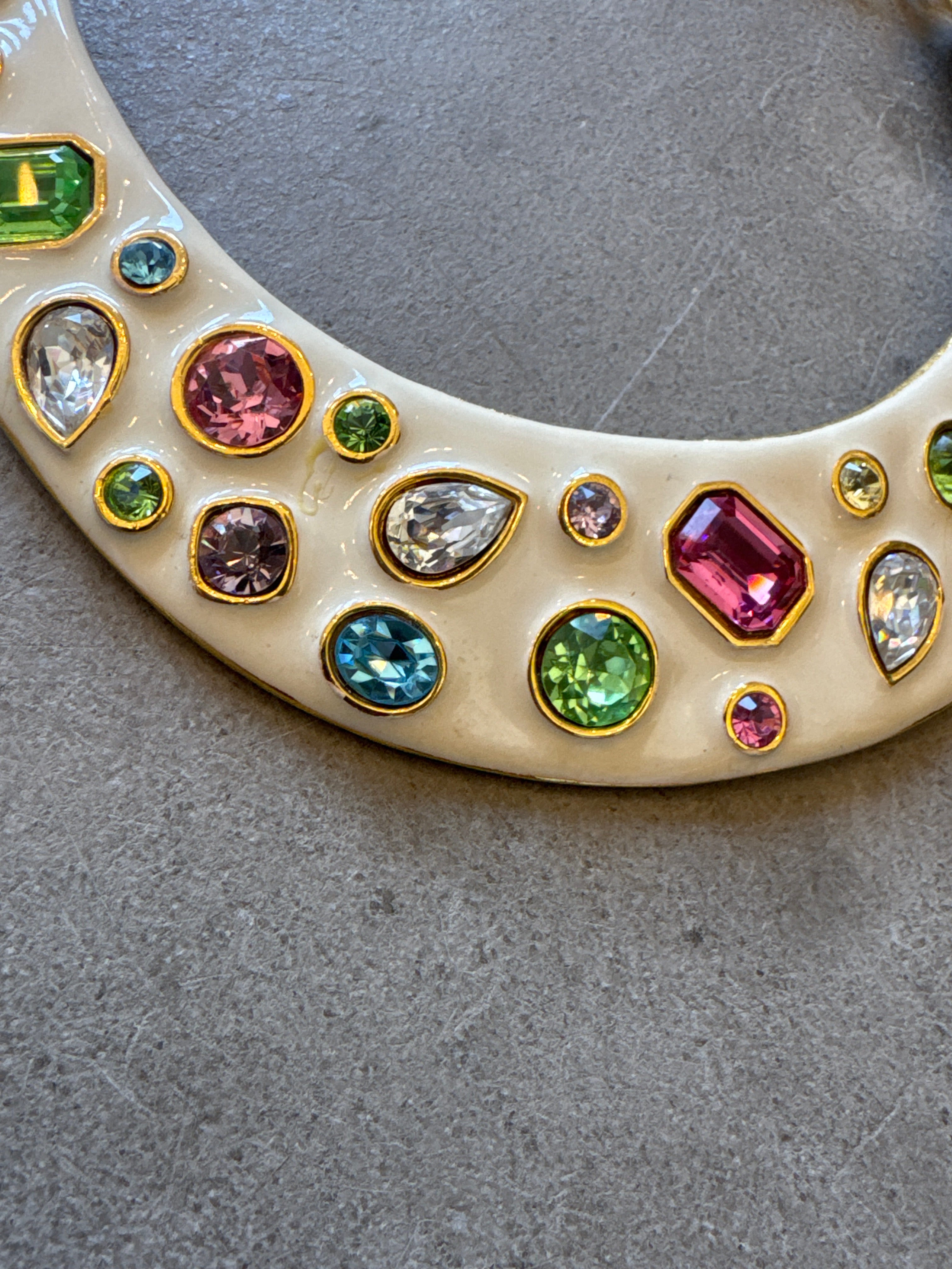 Enamel Bejeweled Necklace