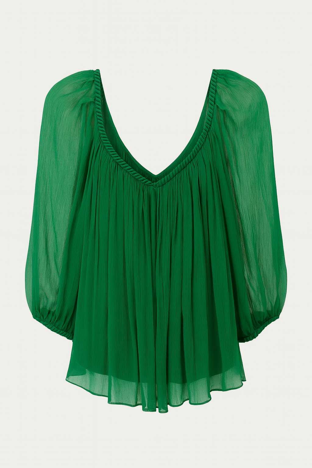 Green Chiffon Top