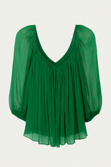 Green Chiffon Top
