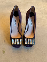 Purple Suede Pumps