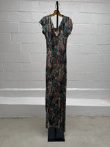 Paisley Print Dress with Diamanté