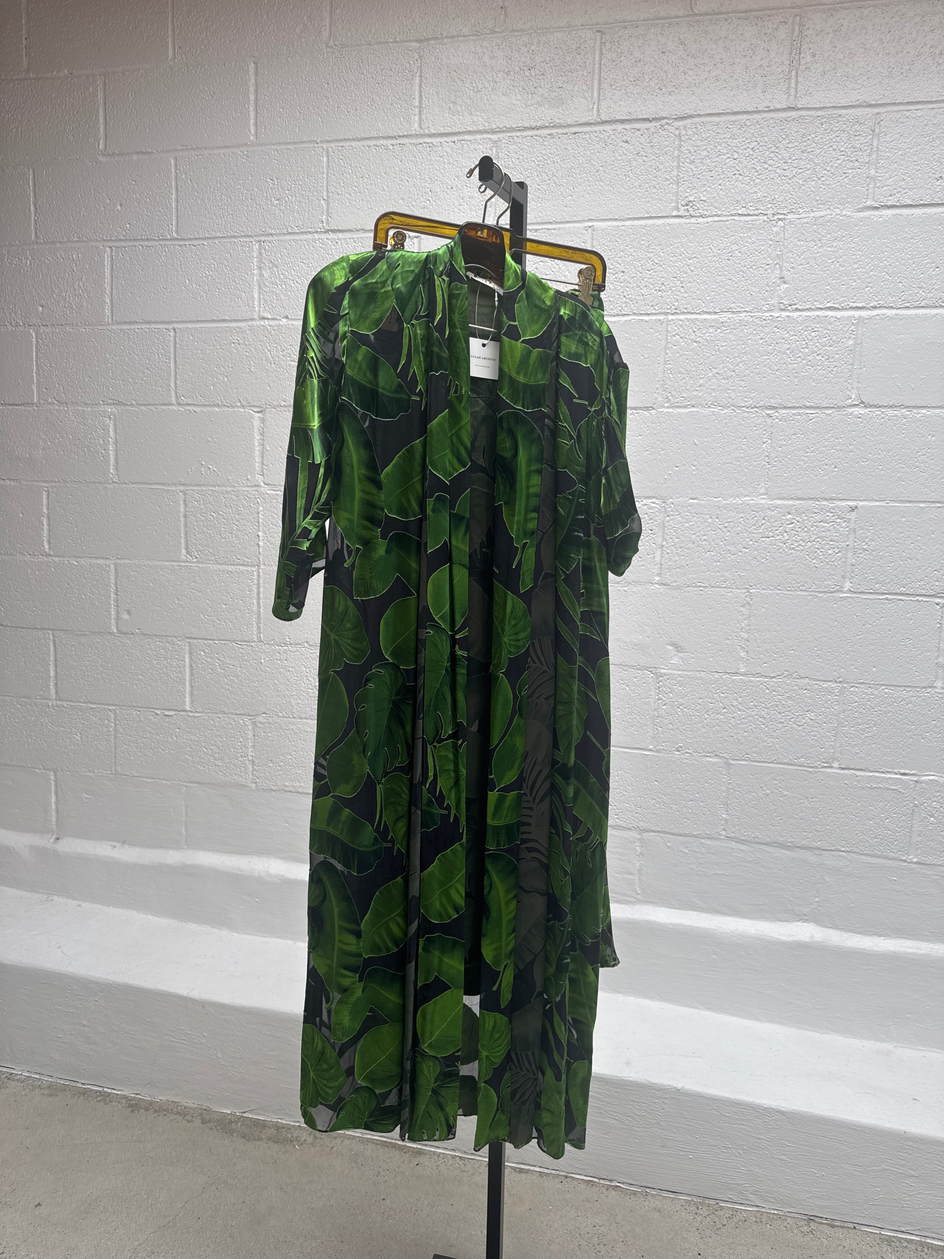 Leaf Print Skirt and Duster