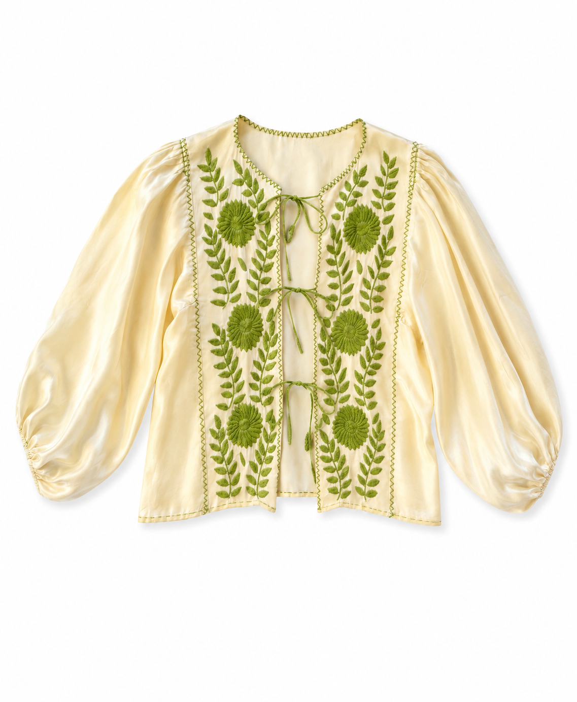 Vintage Silk Peasant Blouse