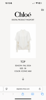 Knotted Heritage Cape Blouse in Silk