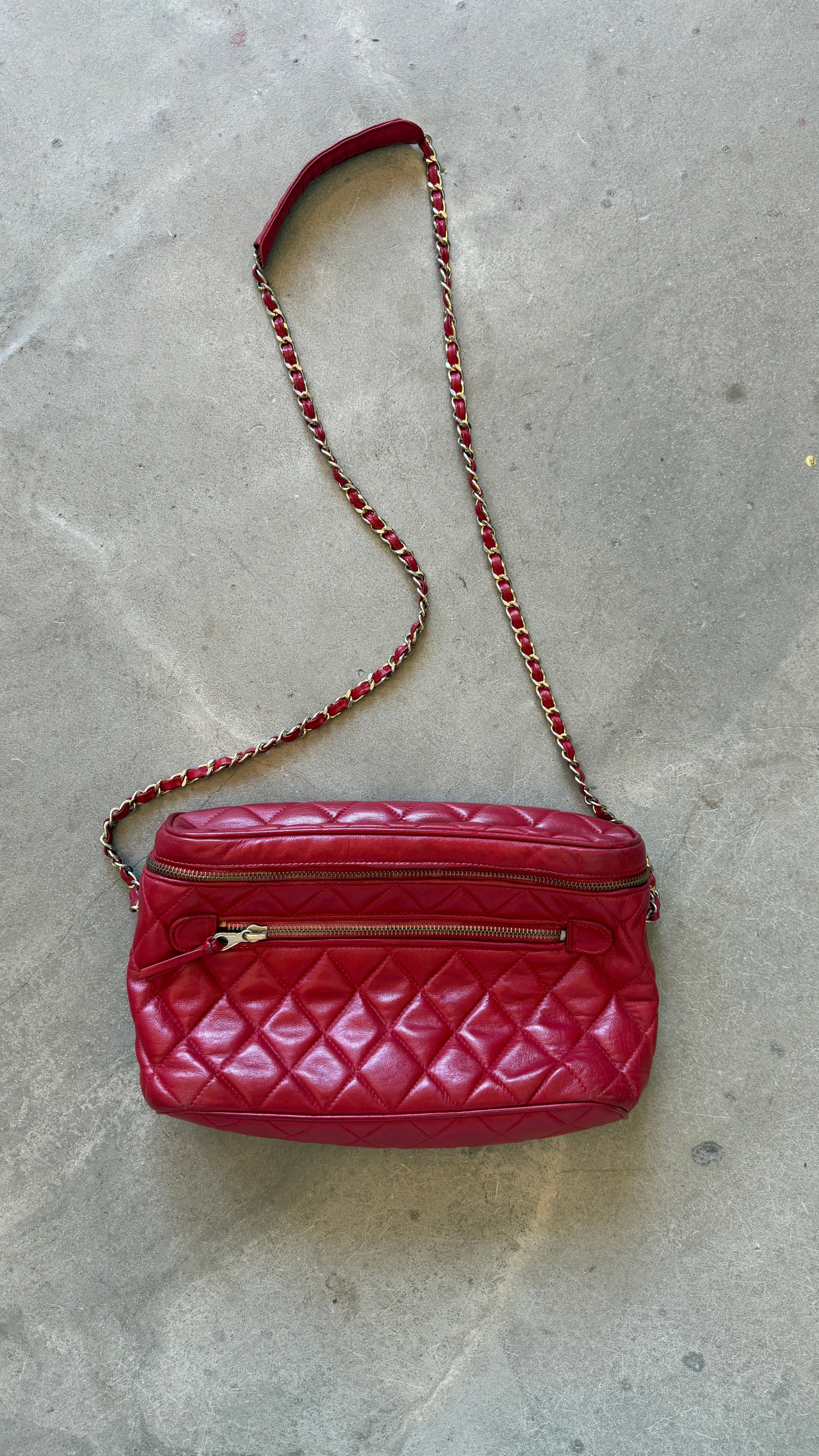 1990 Red Camera Bag