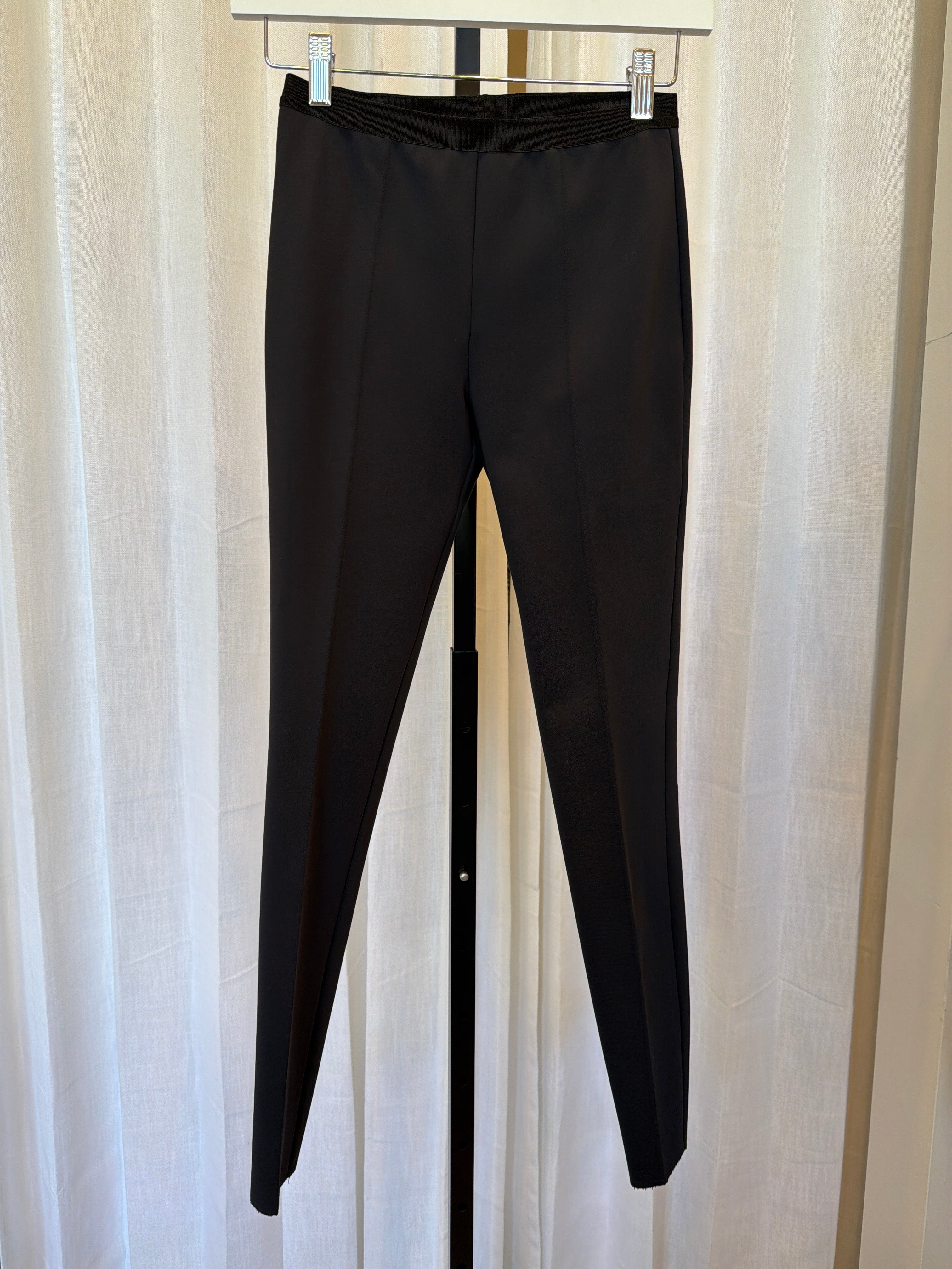 Navy Stretch Pants with Elastic Waistband