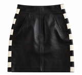 Leather Racer Skirt