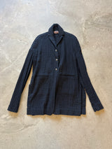 Vintage Black Jacket w/ Silver Buttons