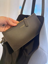 Shopping Large Leather Tote - Dark Green