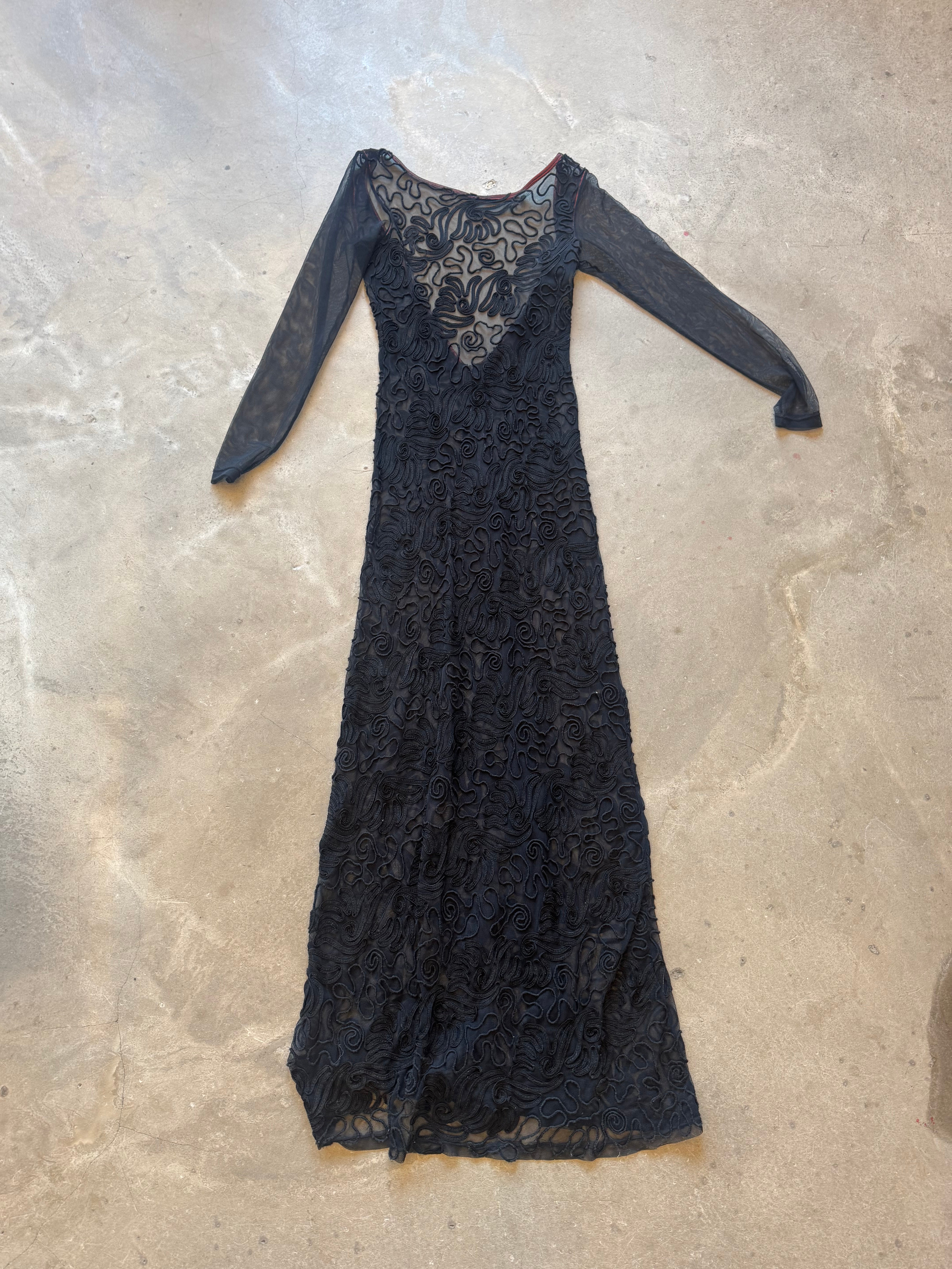 Vintage Lace Body Con Dress