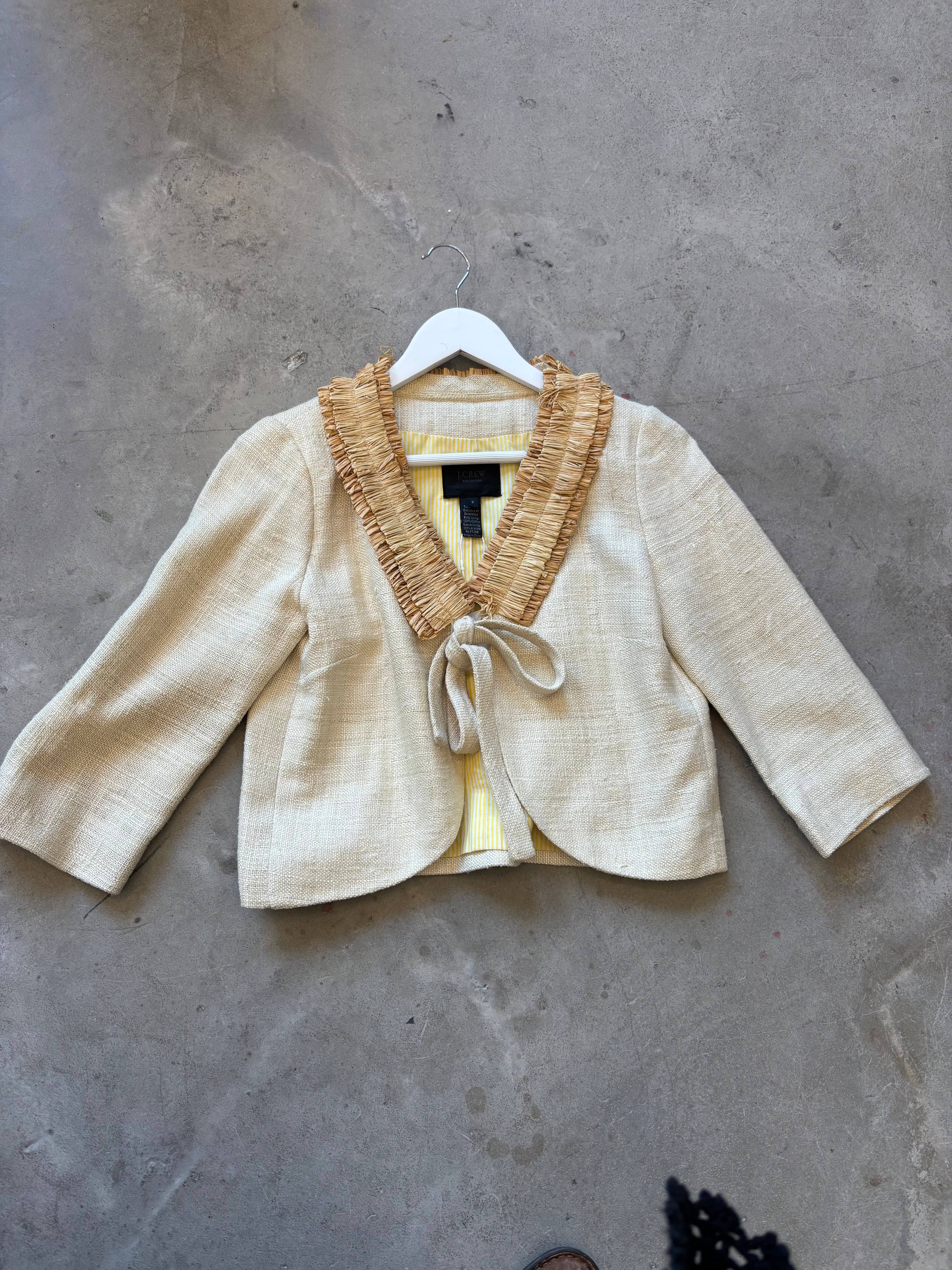 J. Crew Beige Cropped Jacket