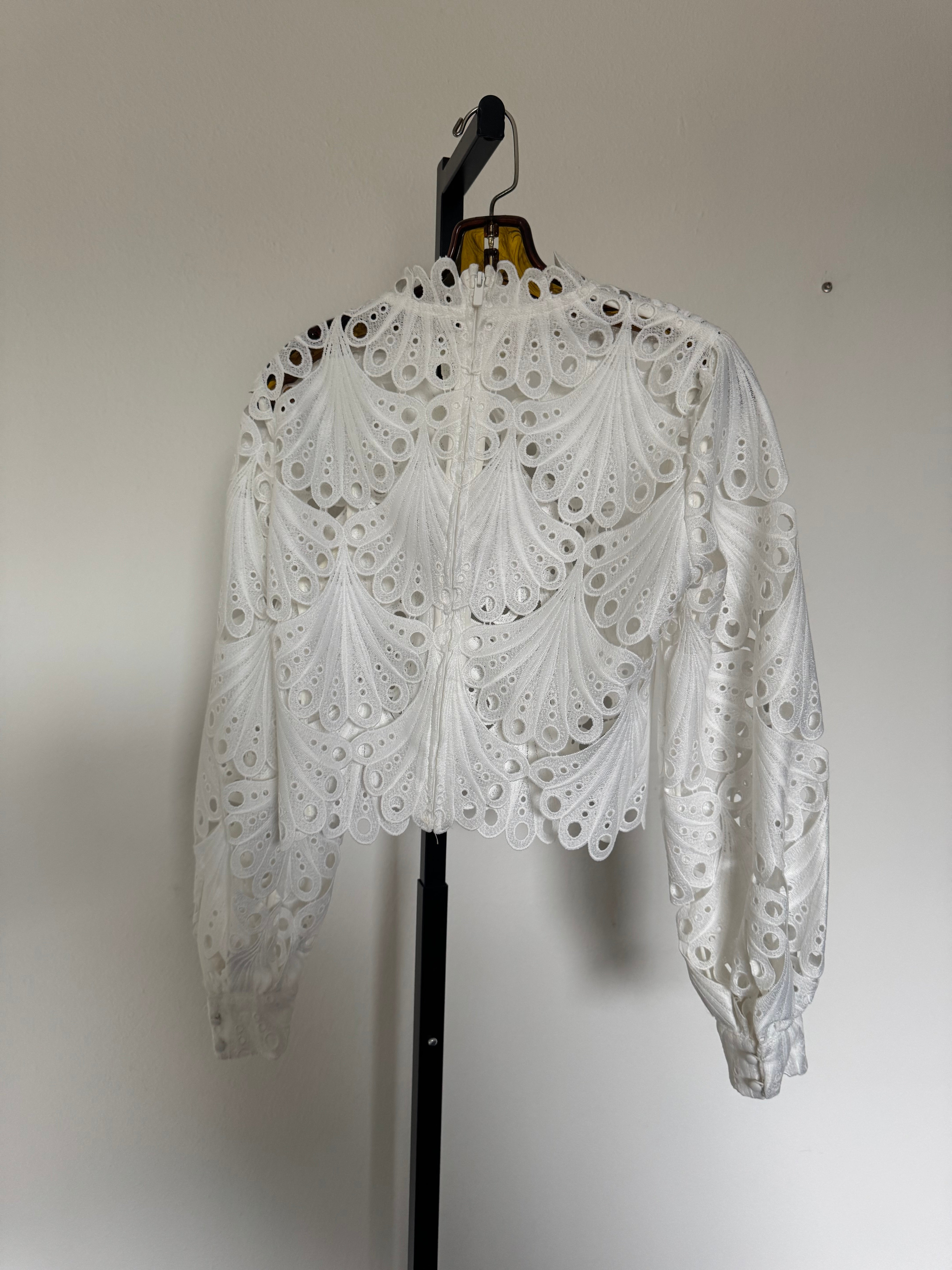 Lace Cropped Blouse