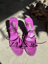 Purple Strappy Heels