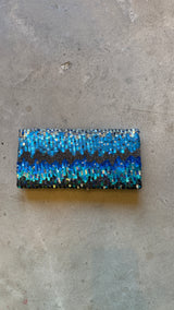 Vintage Blue Sequin Clutch